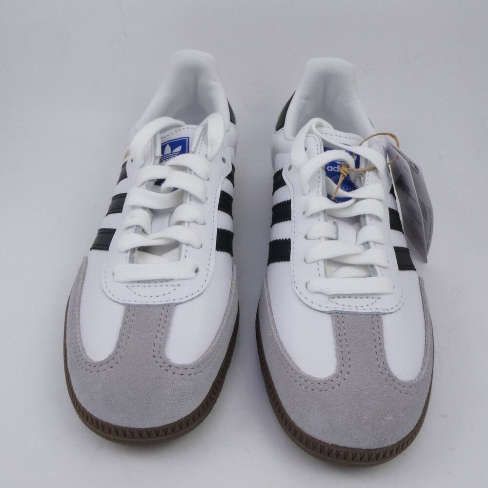 adidas Originals Women's US 5 Samba OG Trainers Youth 4 White/Black B75806 - Picture 8 of 10